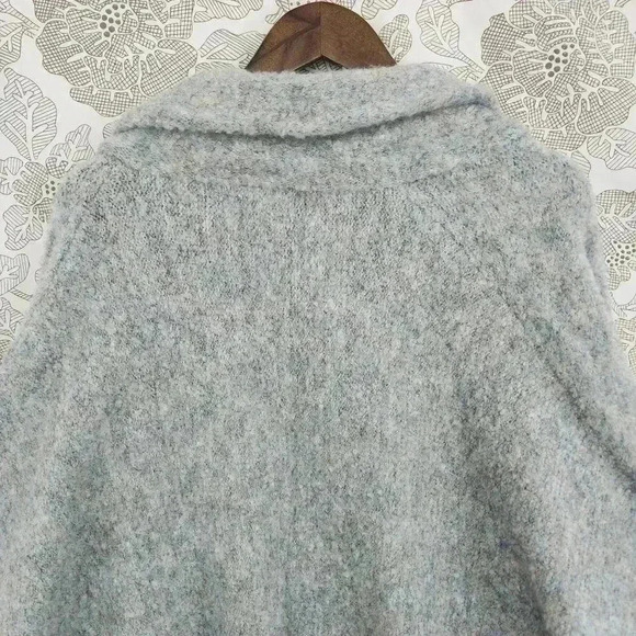 Excellent Anthropologie Gray Open Front Cardigan Sweater One Size Women Kimono - Picture 4 of 9